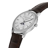 Thumbnail Image 2 of Men's Frederique Constant Classics Moneta Moonphase Watch with Silver-Tone Dial and Brown Strap (Model: FC-206S3S6)