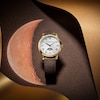 Thumbnail Image 4 of Ladies' Frederique Constant Slimline Moonphase Watch with Silver-Tone Dial and Brown Leather Strap (Model: FC-206RS1S5)