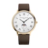 Thumbnail Image 1 of Men’s Frederique Constant Moonphase Gold-Tone IP Watch with Brown Strap (Model: FC-206RS3S5)