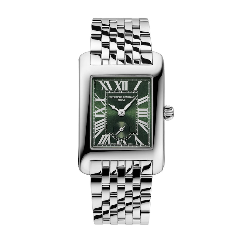 Main Image 1 of Unisex Frederique Constant Classics Carrée Small Seconds Analog Watch with Green Dial (Model: FC-235GR2C6B)