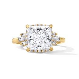 4-1/2 CT. T.W. Princess-Cut Certified Lab-Grown Diamond Frame Engagement Ring in 14K Gold (F/VS2)