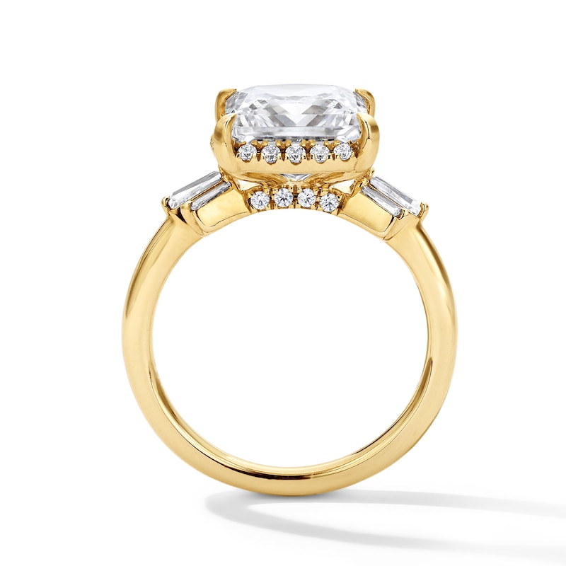 Main Image 3 of 4-1/2 CT. T.W. Princess-Cut Certified Lab-Grown Diamond Frame Engagement Ring in 14K Gold (F/VS2)