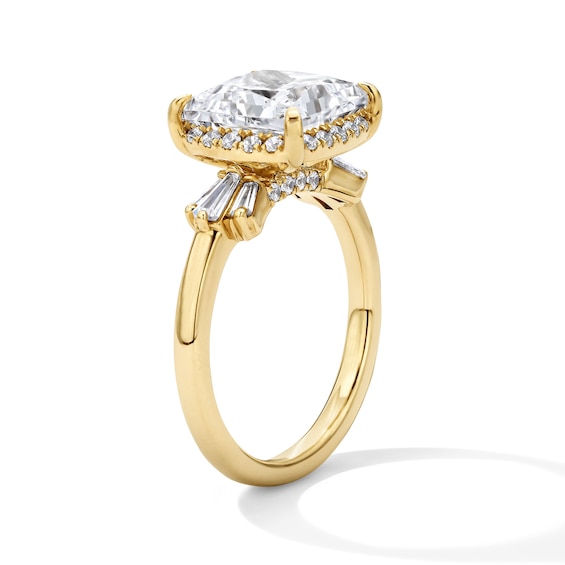 4-1/2 CT. T.w. Princess-Cut Certified Lab-Grown Diamond Frame Engagement Ring in 14K Gold (F/Vs2)
