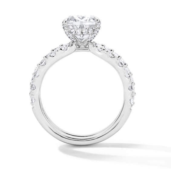 4-1/2 CT. T.w. Oval Certified Lab-Grown Diamond Bridal Set in 14K White Gold (F/Vs2)