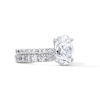 Thumbnail Image 4 of 4-1/2 CT. T.W. Oval Certified Lab-Grown Diamond Bridal Set in 14K White Gold (F/VS2)