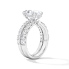 Thumbnail Image 5 of 4-1/2 CT. T.W. Oval Certified Lab-Grown Diamond Bridal Set in 14K White Gold (F/VS2)