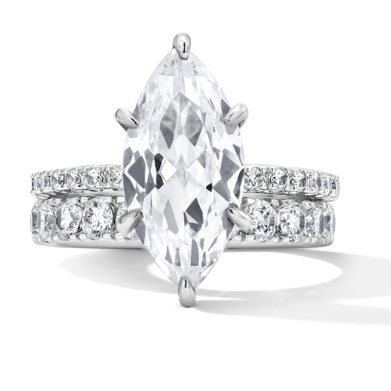 Main Image 1 of 4-1/2 CT. T.W. Marquise-Cut Certified Lab-Grown Diamond Bridal Set in 14K White Gold (F/VS2)