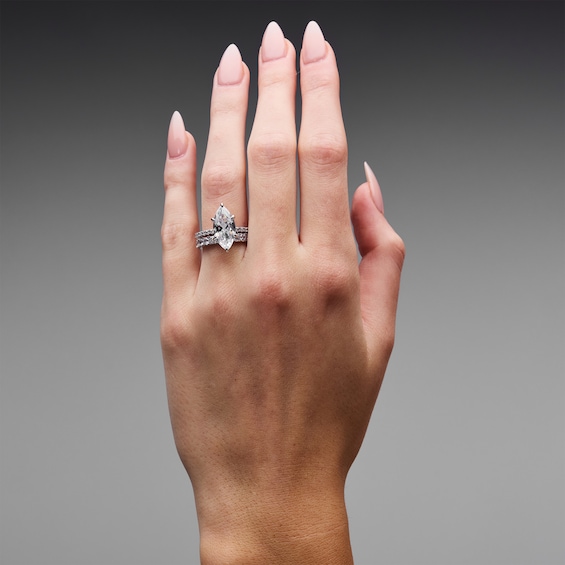 4-1/2 CT. T.w. Marquise-Cut Certified Lab-Grown Diamond Bridal Set in 14K White Gold (F/Vs2)