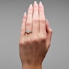 Thumbnail Image 2 of 1 CT. T.W. Oval Lab-Grown Diamond Frame Engagement Ring in 14K Gold (F/VS2)