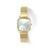 Thumbnail Image 1 of Unisex BREDA Esther Analog Watch with Silver-Tone Dial and 18K Gold-Plated Stainless Steel Bracelet (Model: 1735b)