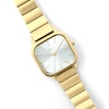 Thumbnail Image 3 of Unisex BREDA Esther Analog Watch with Silver-Tone Dial and 18K Gold-Plated Stainless Steel Bracelet (Model: 1735b)