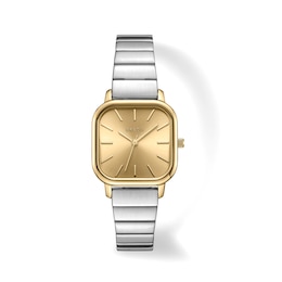 Unisex BREDA Esther Analog Watch with Gold-Tone Dial and Stainless Steel Bracelet (Model: 1735m)