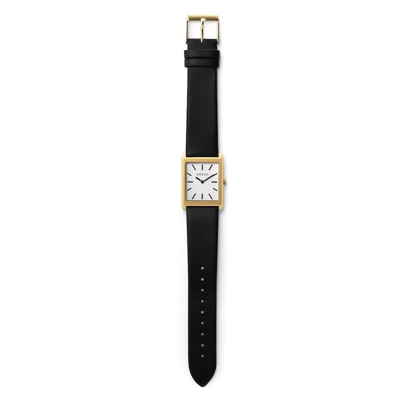 Main Image 3 of Men's BREDA Virgil Analog Watch with Ivory Dial and Black Leather Strap (Model: 1736b)