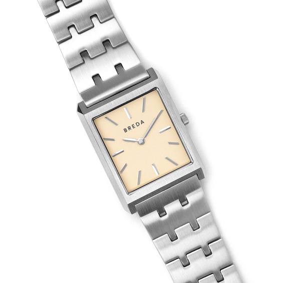 Men's Breda Virgil Analog Watch with Champagne Dial and Stainless Steel Bracelet (Model: 1740a)