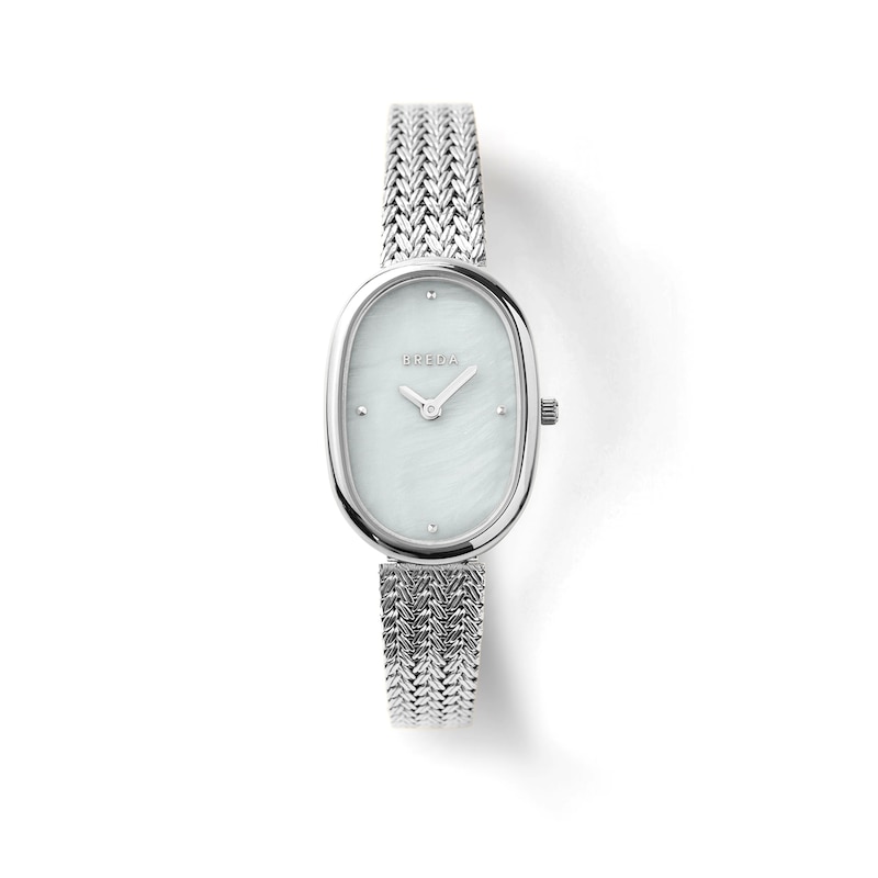 Main Image 1 of Ladies' BREDA Jane Analog Watch with Mother-of-Pearl Dial and Stainless Steel Mesh Bracelet (Model: 1741m)