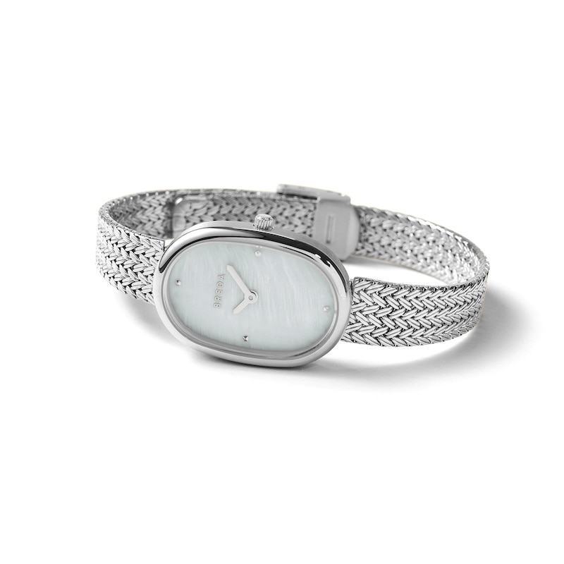 Main Image 2 of Ladies' BREDA Jane Analog Watch with Mother-of-Pearl Dial and Stainless Steel Mesh Bracelet (Model: 1741m)