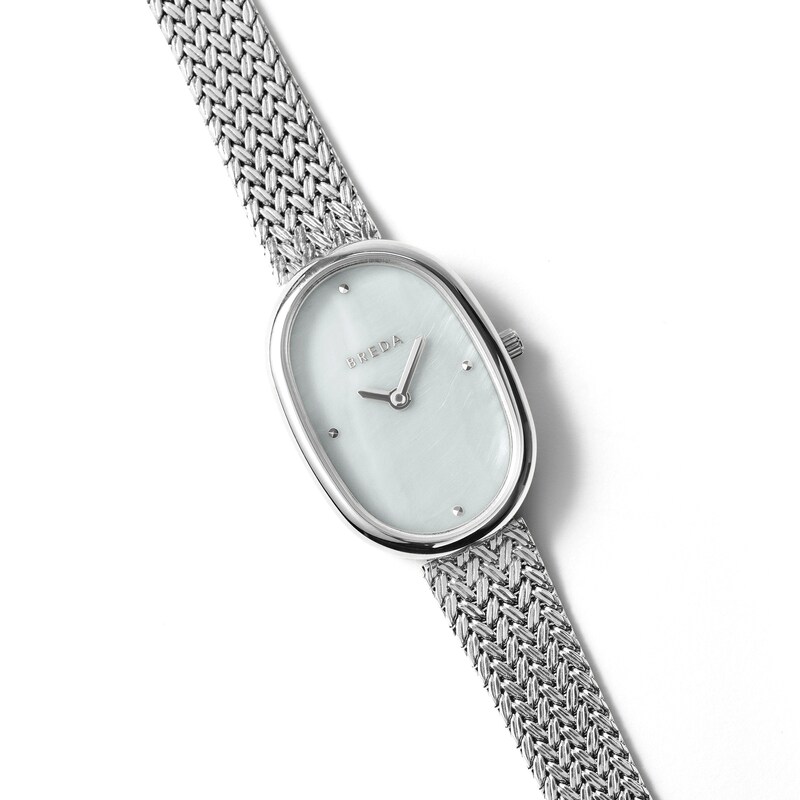 Main Image 3 of Ladies' BREDA Jane Analog Watch with Mother-of-Pearl Dial and Stainless Steel Mesh Bracelet (Model: 1741m)