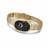 Thumbnail Image 2 of Ladies' BREDA Jane Analog Watch with Black Mother-of-Pearl Dial and 18K Gold-Plated Mesh Bracelet (Model: 1741r)