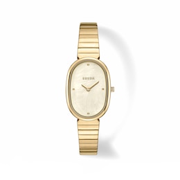 Ladies' BREDA Jane Analog Watch with Champagne Mother-of-Pearl Dial and 18K Gold-Plated Bracelet (Model: 1741s)