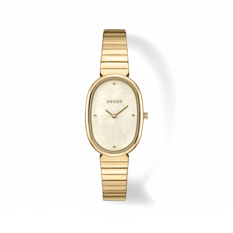 Main Image 1 of Ladies' BREDA Jane Analog Watch with Champagne Mother-of-Pearl Dial and 18K Gold-Plated Bracelet (Model: 1741s)