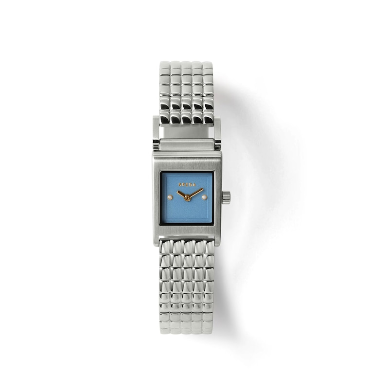 Main Image 1 of Unisex BREDA Revel Analog Watch with Blue Dial and Stainless Steel Bracelet (Model: 1746a)