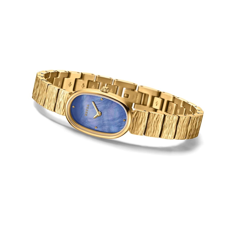 Main Image 2 of Ladies' BREDA Jane Revival Analog Watch with Blue Mother-of-Pearl Dial and 18K Gold-Plated Bracelet (Model: 1753c)
