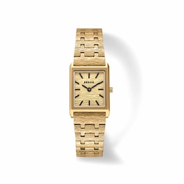 Men's BREDA Virgil Revival Analog Watch with Gold-Tone Dial and 18K Gold-Plated Stainless Steel Bracelet (Model: 1754a)