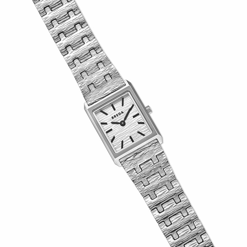Main Image 3 of Men's BREDA Virgil Revival Analog Watch with Silver-Tone Dial and Stainless Steel Bracelet (Model: 1754b)