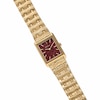 Thumbnail Image 3 of Men's BREDA Virgil Revival Analog Watch with Burgundy Dial and 18K Gold-Plated Stainless Steel Bracelet (Model: 1754c)