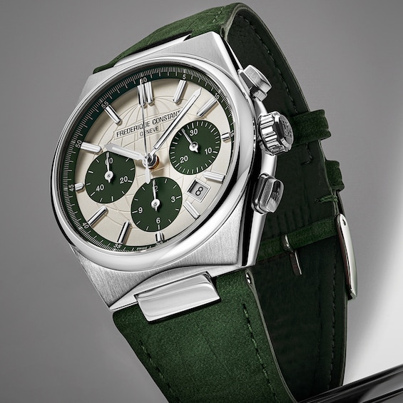 Men's Frederique Constant Highlife Chronograph Automatic Watch with Two-Tone Dial (Model: Fc-391Sgr4Nh6)