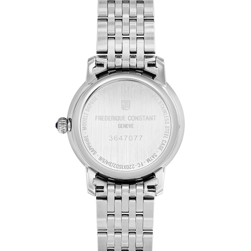 Main Image 3 of Ladies' Frederique Constant Slimline 5/8 CT. T.W. Diamond Watch with Grey Dial (Model: FC-220LBD1SD26B)
