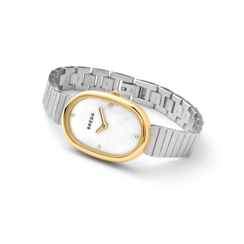 Main Image 2 of Ladies' BREDA Jane Analog Watch with Mother-of-Pearl Oval Dial and Stainless Steel Bracelet (Model: 1741b)