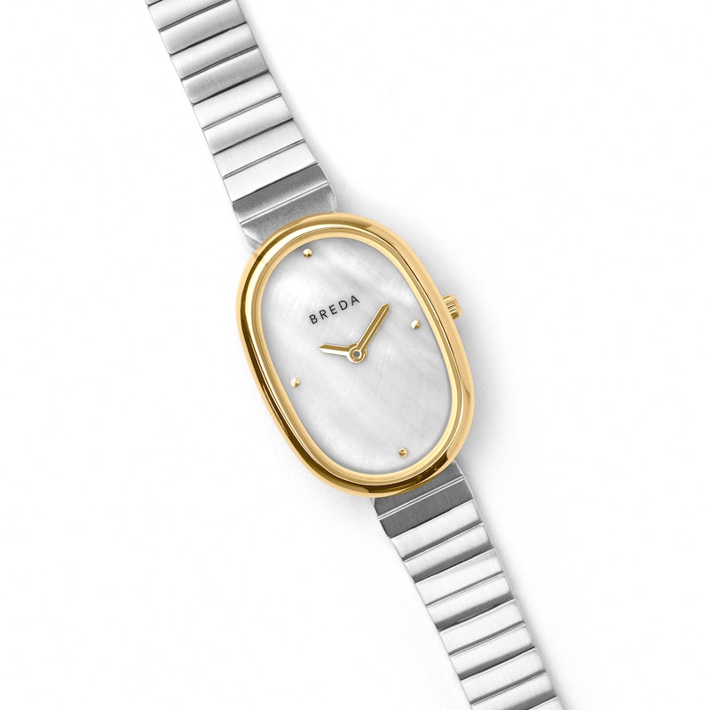 Main Image 3 of Ladies' BREDA Jane Analog Watch with Mother-of-Pearl Oval Dial and Stainless Steel Bracelet (Model: 1741b)