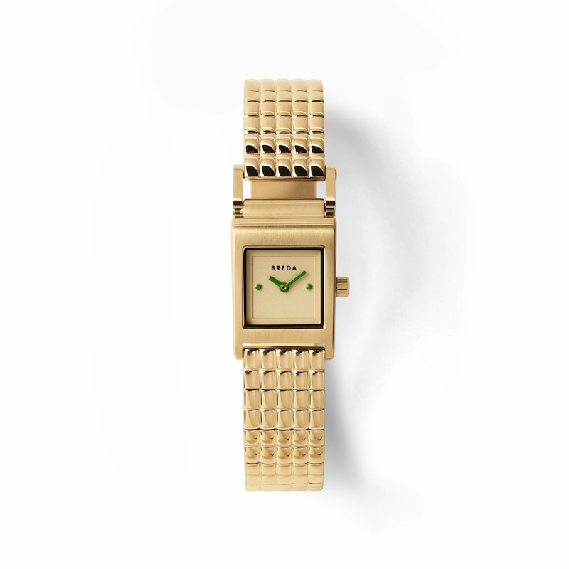 Main Image 1 of Unisex BREDA Revel Analog Watch with Gold-Tone Dial and 18K Gold-Plated Stainless Steel Bracelet (Model: 1746c)