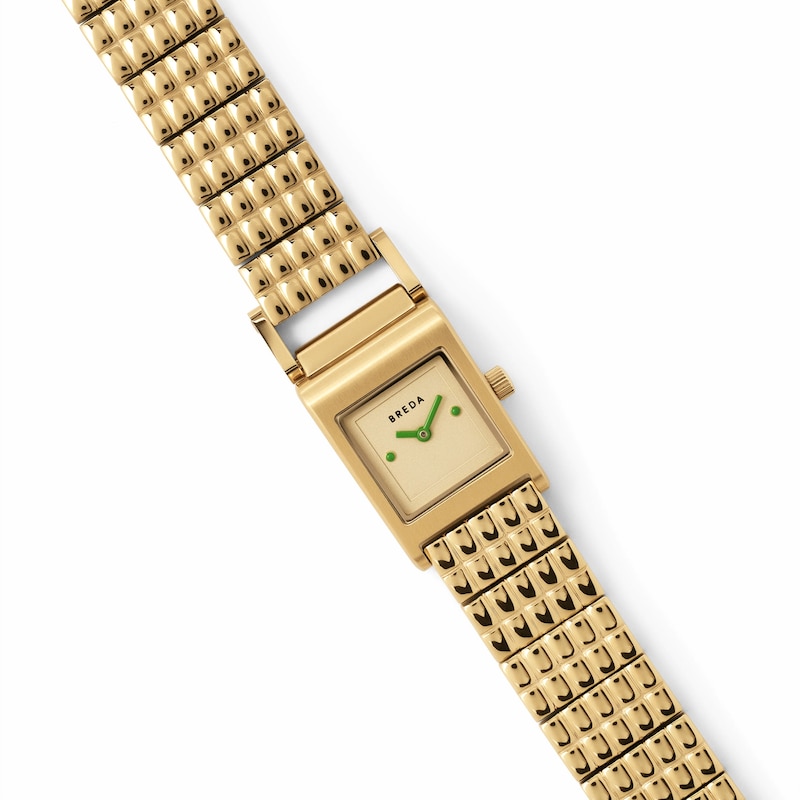 Main Image 3 of Unisex BREDA Revel Analog Watch with Gold-Tone Dial and 18K Gold-Plated Stainless Steel Bracelet (Model: 1746c)