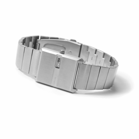 Men's Breda Pulse Rectangle Stainless Steel Bracelet Watch (Model: 1750b)