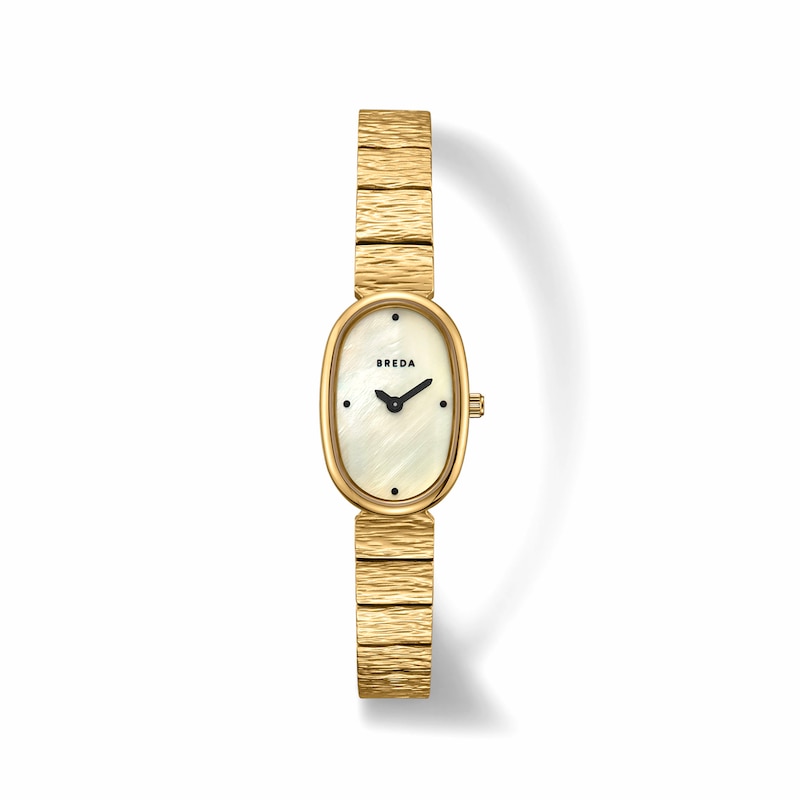 Main Image 1 of Ladies' BREDA Jane Revival Analog Watch with Champagne Mother-of-Pearl Dial and 18K Gold-Plated Bracelet (Model: 1753a)