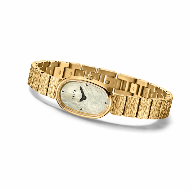 Main Image 2 of Ladies' BREDA Jane Revival Analog Watch with Champagne Mother-of-Pearl Dial and 18K Gold-Plated Bracelet (Model: 1753a)