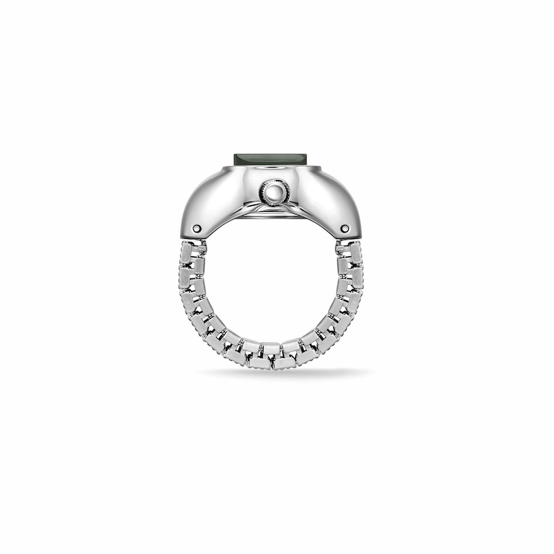 Main Image 3 of BREDA Nocturne Time Ring with Smoke Dial and Stainless Steel Expander Band (Model: 1755b)