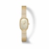 Thumbnail Image 1 of Ladies' BREDA Jane Small Analog Watch with Champagne Mother-of-Pearl Dial and 18K Gold-Plated Mesh Bracelet (Model: 1757a)