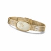 Thumbnail Image 2 of Ladies' BREDA Jane Small Analog Watch with Champagne Mother-of-Pearl Dial and 18K Gold-Plated Mesh Bracelet (Model: 1757a)