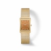 Thumbnail Image 1 of Unisex BREDA Virgil Small Analog Watch with Brown Dial and 18K Gold-Plated Mesh Bracelet (Model: 1758c)