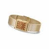 Thumbnail Image 2 of Unisex BREDA Virgil Small Analog Watch with Brown Dial and 18K Gold-Plated Mesh Bracelet (Model: 1758c)
