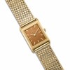 Thumbnail Image 3 of Unisex BREDA Virgil Small Analog Watch with Brown Dial and 18K Gold-Plated Mesh Bracelet (Model: 1758c)