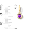 Thumbnail Image 2 of Bezel-Set Amethyst Solitaire Necklace Charm in 10K Gold