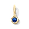 Thumbnail Image 1 of Bezel-Set Sapphire Solitaire Necklace Charm in 10K Gold
