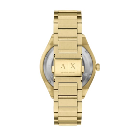 Men's Armani Exchange Sync Automatic Gold Tone IP Stainless Steel Watch with Black Dial (Model: Ax4194)