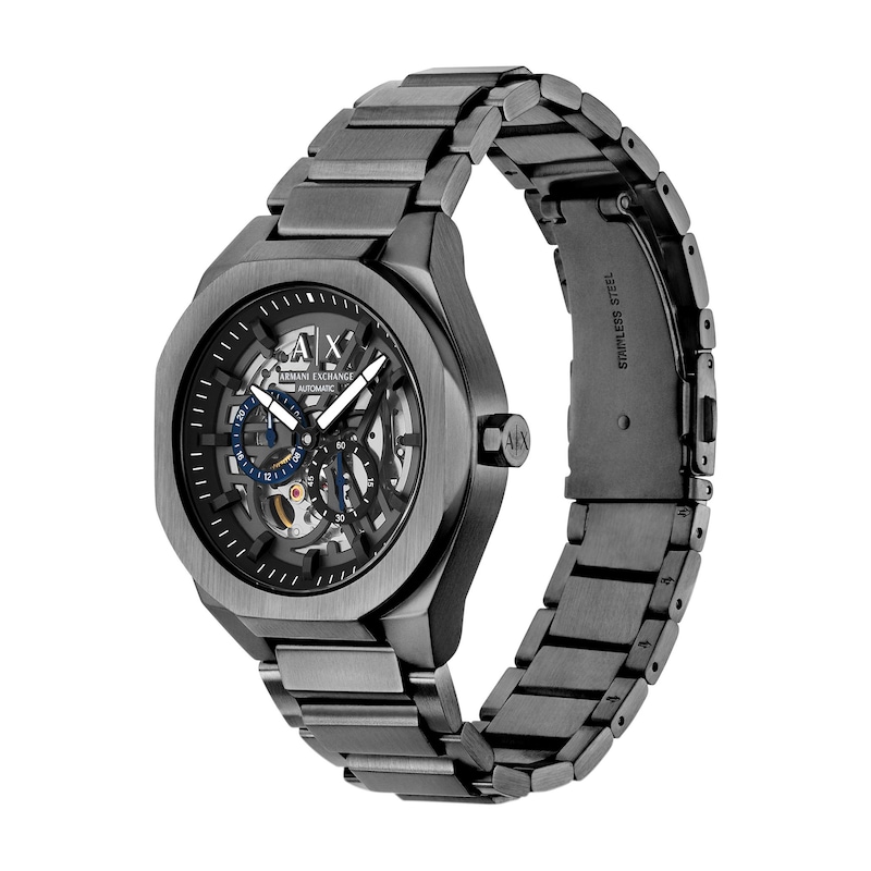 Main Image 3 of Men's Armani Exchange Sync Automatic Grey IP Stainless Steel Watch with Grey Dial (Model: AX4195)