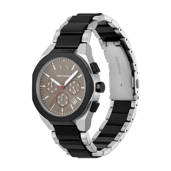 Men's Armani Exchange Sync Chronograph Two-Tone Stainless Steel Watch with Taupe Dial (Model: Ax4199)