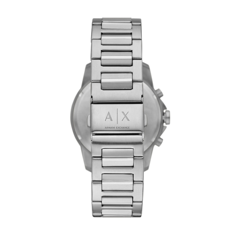 Main Image 4 of Men's Armani Exchange Chronograph Watch with Blue Dial and Stainless Steel Bracelet Set (Model: AX7176SET)